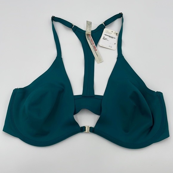 32DD NWT  FreePeople Racerback Renee Bra Mermaid Scale Front Clasp Underwire 32E - Picture 3 of 4
